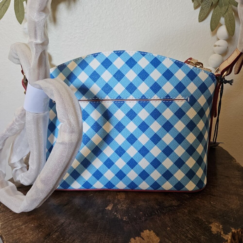 NWT Dooney & Bourke Suki Crossbody Sky Blue Gingham Check BGNGH1696 Purse - Picture 13 of 16